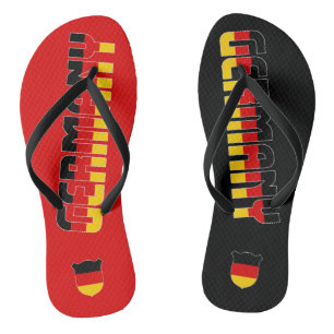 Germany Flag Superb Patriotic Jandals