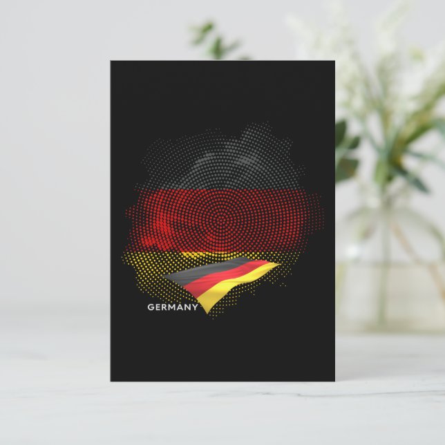 Germany flag thank you card (Standing Front)
