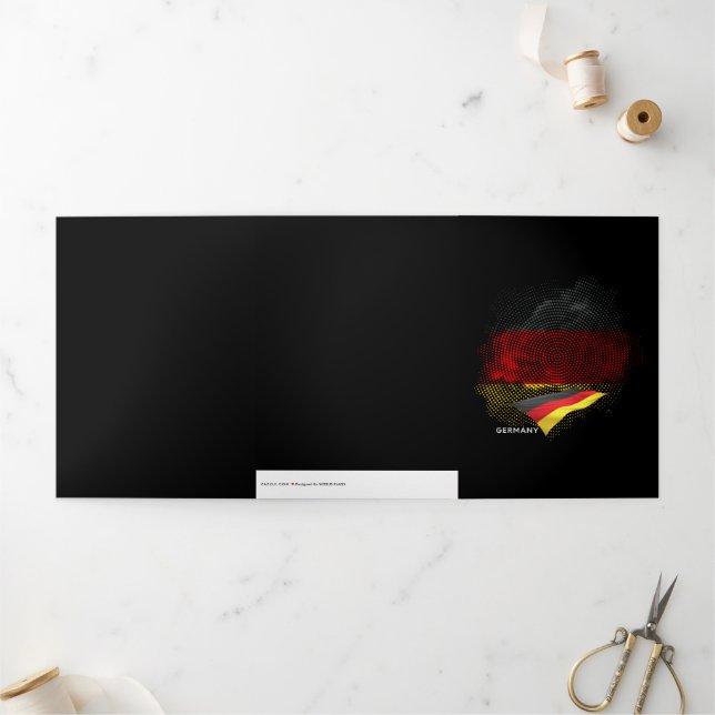 Germany flag Tri-Fold card (Outside)