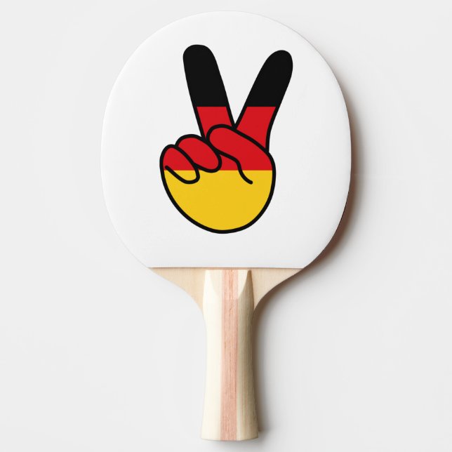Germany Flag V Sign Ping Pong Paddle (Front)