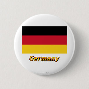 Germany Flag with Name 6 Cm Round Badge