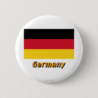 Germany Flag with Name 6 Cm Round Badge