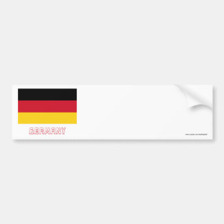 Germany Flag with Name Bumper Sticker
