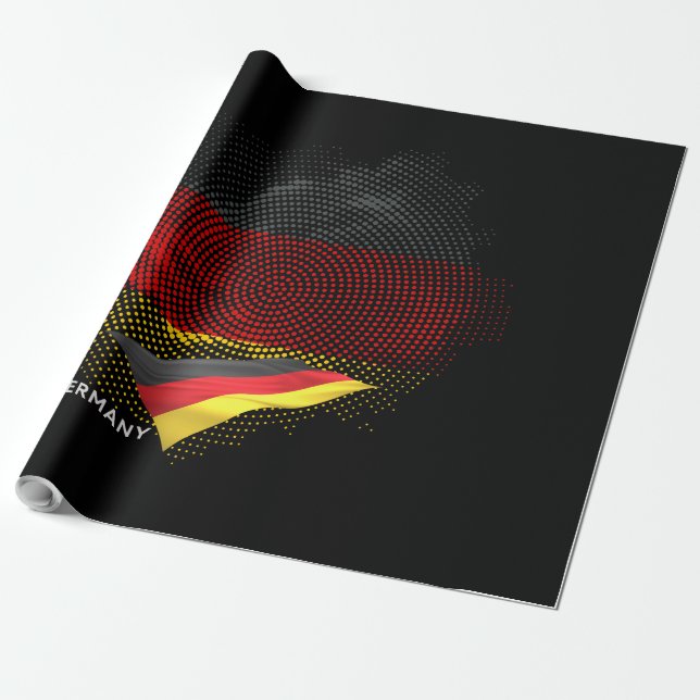 Germany flag wrapping paper (Unrolled)