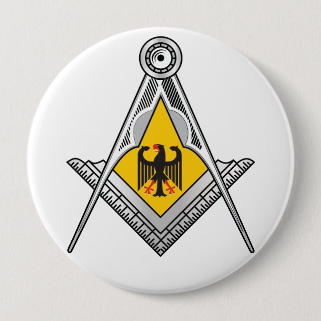 Germany Freemasonry sign 10 Cm Round Badge (Front)