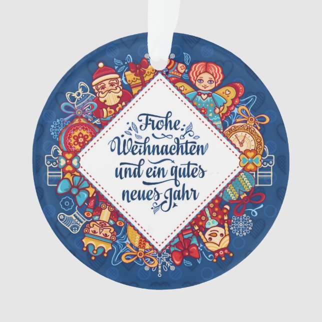 Germany Frohe Weihnachten Ornament (Front)