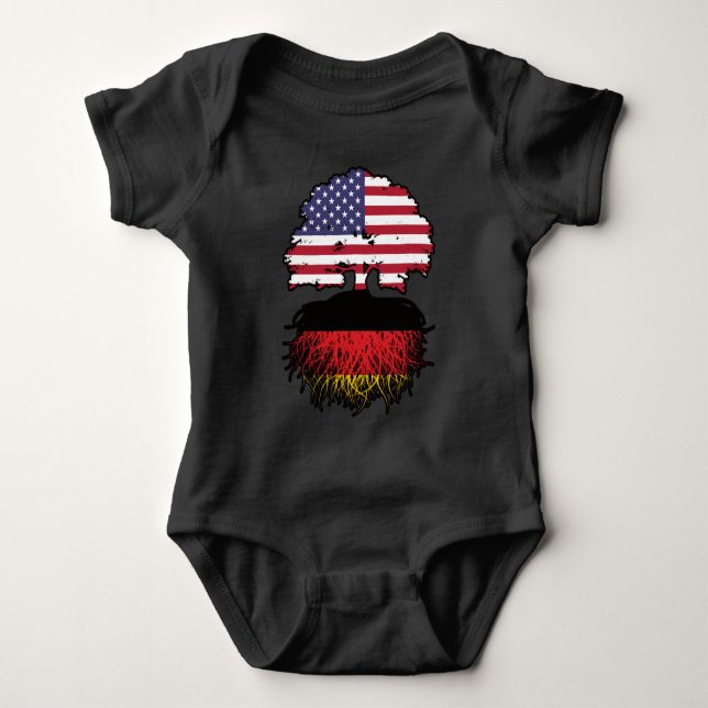 Germany German American USA United States America Baby Bodysuit (Front)