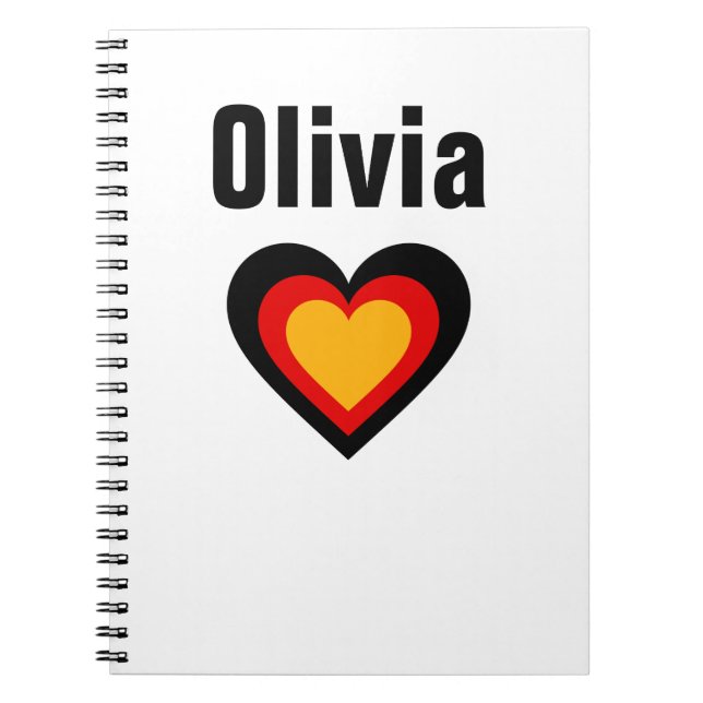 Germany/German flag-inspired Personnalised Notebook (Front)