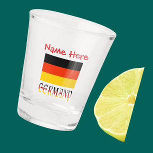 Germany German Flag Red Personalised Shot Glass