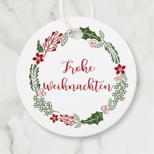Germany German Merry Christmas, Custom Favour Tags