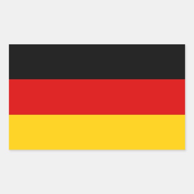 Germany – German National Flag Rectangular Sticker (Front)