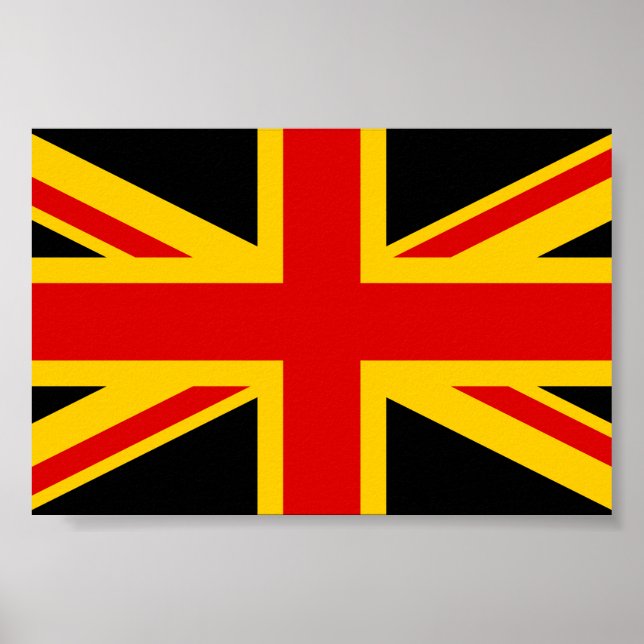 Germany German United Kingdom UK British Flag Poster (Front)
