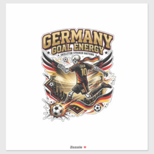 Germany Goal Energy Skeleton Striker Nations Bold 