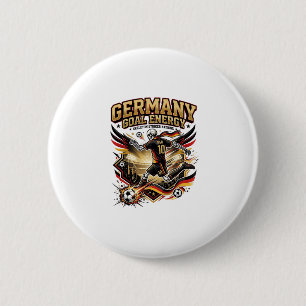 Germany Goal Energy Skeleton Striker Nations Bold 6 Cm Round Badge