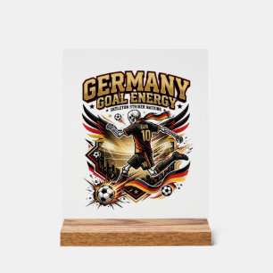Germany Goal Energy Skeleton Striker Nations Bold  Acrylic Sign