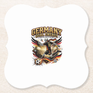 Germany Goal Energy Skeleton Striker Nations Bold Paper Coaster