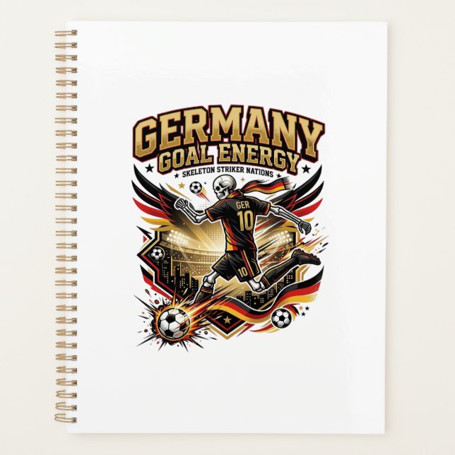 Germany Goal Energy Skeleton Striker Nations Bold  Planner (Front)