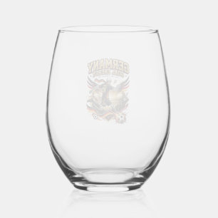 Germany Goal Energy Skeleton Striker Nations Bold  Stemless Wine Glass