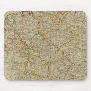 Germany hand oclored atlas map mouse pad