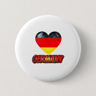 Germany Heart 6 Cm Round Badge