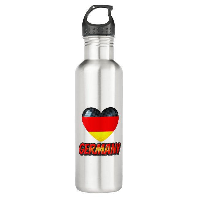 Germany Heart 710 Ml Water Bottle (Front)