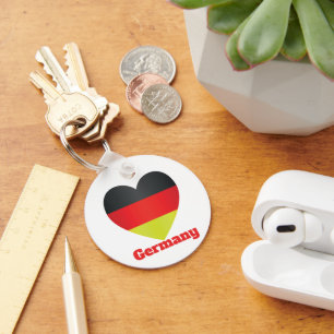 Germany Heart Flag Key Ring
