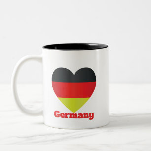 Germany Heart Flag Two-Tone Coffee Mug
