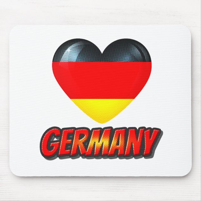 Germany Heart Mouse Pad (Front)