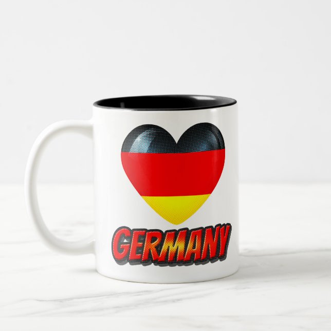 Germany Heart Two-Tone Coffee Mug (Left)