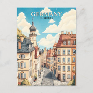 Germany Heidelberg Travel Postcard