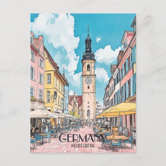 Germany Heidelberg Travel Postcard (Front)