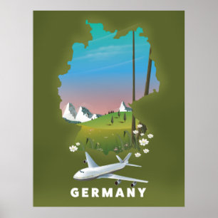 Germany Illustrated travel poster