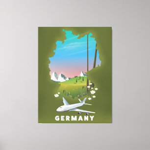 Germany Illustrated travel poster Canvas Print