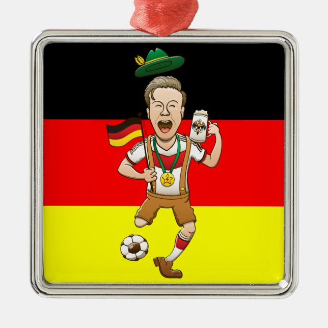 Germany is Four-time Soccer Champion Metal Tree Decoration (Front)