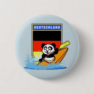 Germany Kayaking Panda 6 Cm Round Badge