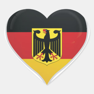 Germany love flag pride heart sticker