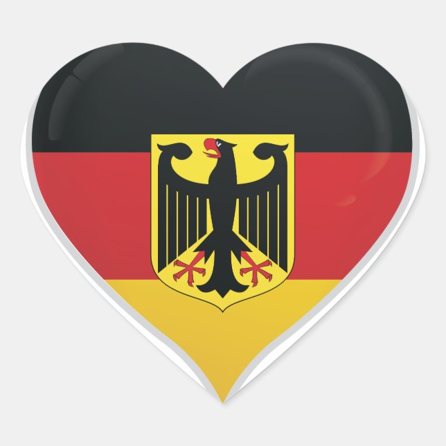 Germany love flag pride heart sticker (Front)