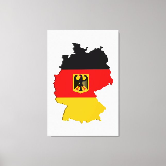 Germany map canvas print (Front)