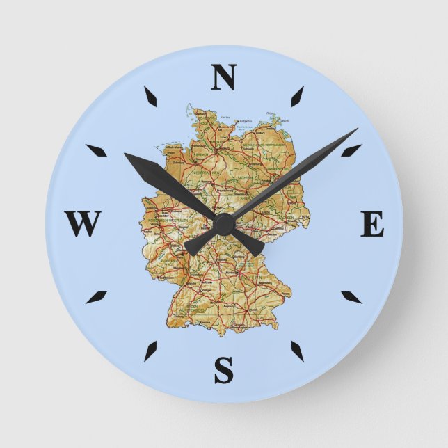 Germany Map Clock (Front)