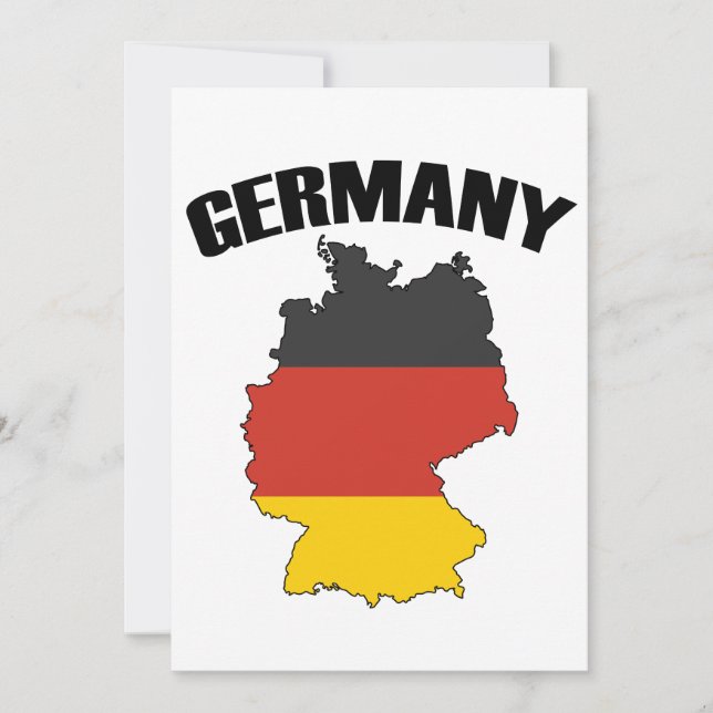 Germany Map - German Flag - Deutschland Travel (Front)