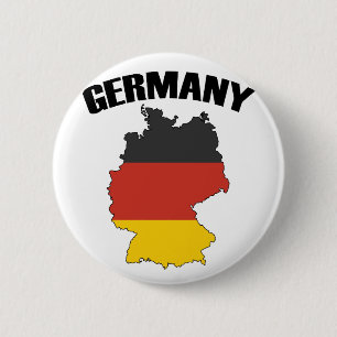 Germany Map - German Flag - Deutschland Travel 6 Cm Round Badge