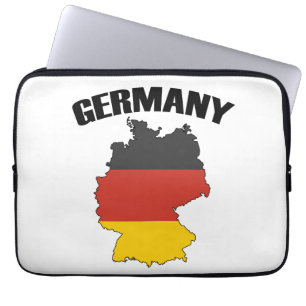 Germany Map - German Flag - Deutschland Travel Laptop Sleeve