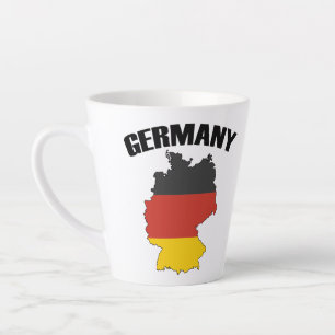 Germany Map - German Flag - Deutschland Travel Latte Mug
