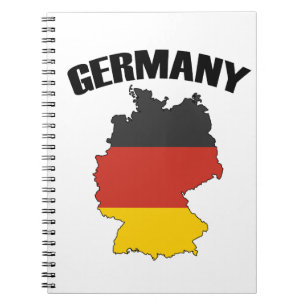 Germany Map - German Flag - Deutschland Travel Notebook