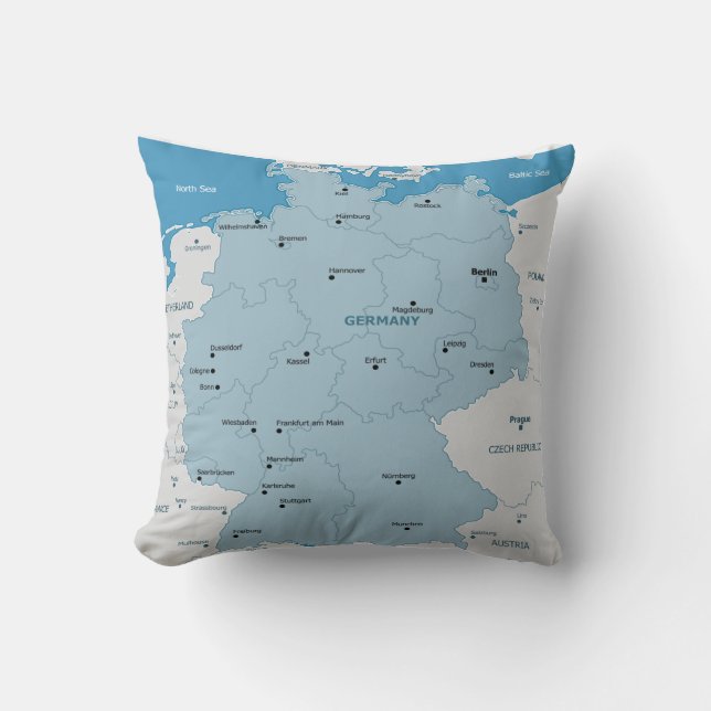 Germany Map Pillow (Front)
