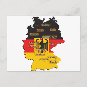 Germany Map Postcard