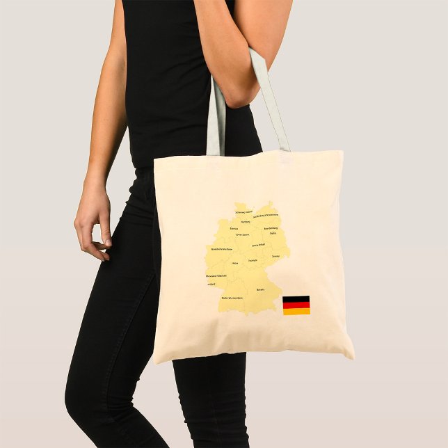 Germany Map with States and Capitals Tote Bag (Creator Uploaded)