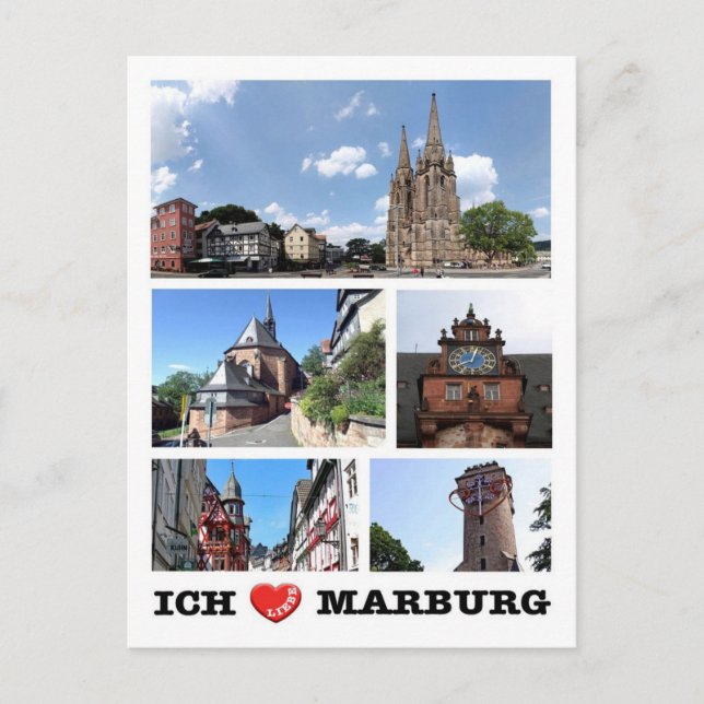 Germany - Marburg - I Love - Postcard (Front)