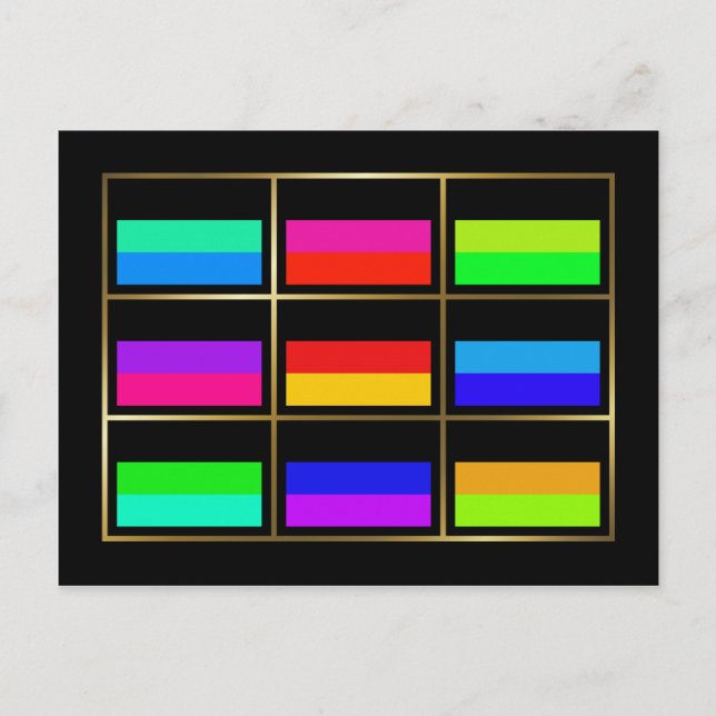 Germany Multihue Flags Postcard (Front)