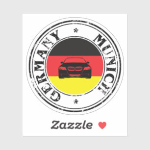 Germany Munich Seal Sticker Round Flag For Laptop.